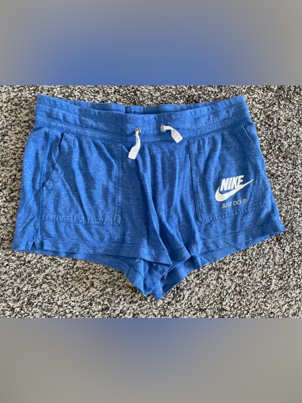 Nike Blue Heather Women's Athletic Shorts with Drawstring